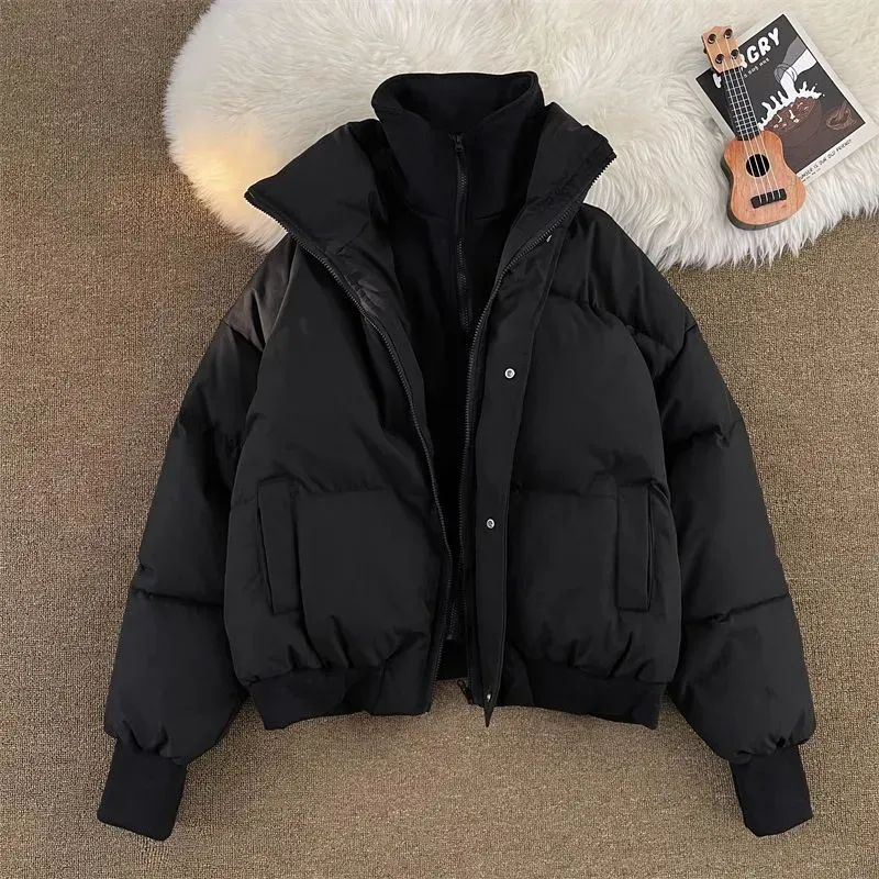 Herrenbekleidung Kurzes Pufferjacken-Set für Herren – Freizeitmantel mit Stehkragen (Urban Winter Essential)_voghion.com