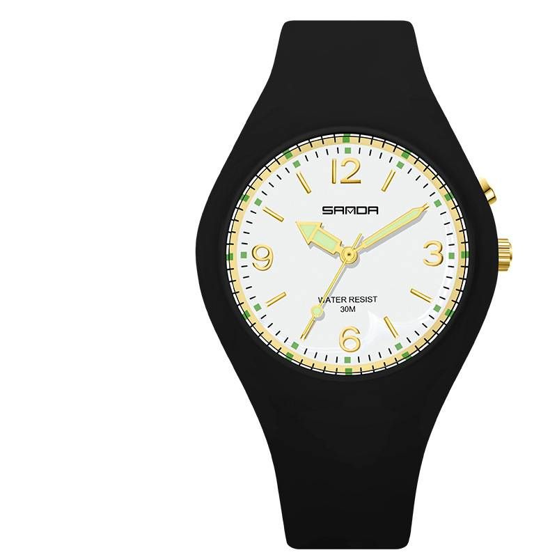 Orologio sportivo al quarzo con quadrante luminoso - Cassa in resina leggera, vetro minerale, impermeabile fino a 30 m, display analogico-digitale, movimento luminoso, orologio da studente_voghion.com