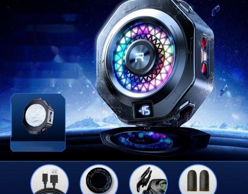 Ruilang Phone Cooler Semiconductor AI Temperature Control Ice Cooling Artifact Magnetic Back Clip Universal Silent_voghion.com