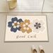 Small Fresh Floor Mats With Flowers, Non Slip Absorbent Mats For Bathroom Door, Toilet Mats, Quick Drying Mats For Bathroom_voghion.com