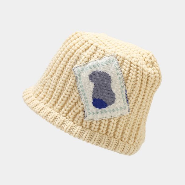Cloth Knitted Women's Autumn And Winter Hand-hooked Thick Thermal Basin Japanese Niche Face Small Bucket Hat_voghion.com