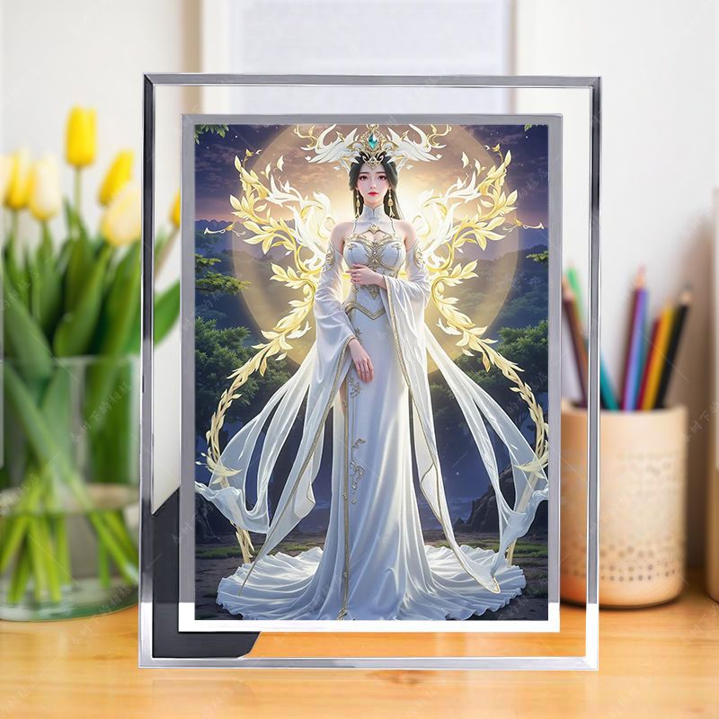 Cadeau de bureau pour dortoir, animé Perfect World Liushen, pour meilleurs amis et camarades de classe, photo en verre authentique_voghion.com