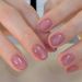 2024 New Jelly Nude Wearing Short Mini Cat Eye Solid Color Nail Patch_voghion.com