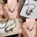 Sweater Versatile Retro Light Accessory Camera Niche Personality Pearl Necklace Brown Design Women's Long Chain_voghion.com