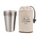 Set di tazze da campeggio - 6 pezzi in acciaio inox per birra e liquori. Resistenti e antiruggine. Portatili per picnic all'aperto, escursioni e uso in bar a casa._voghion.com