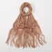 Summer New Solid Color Versatile Bikini Shawl Gold And Silver Thread Sun Protection Outerwear Flat Scarf_voghion.com