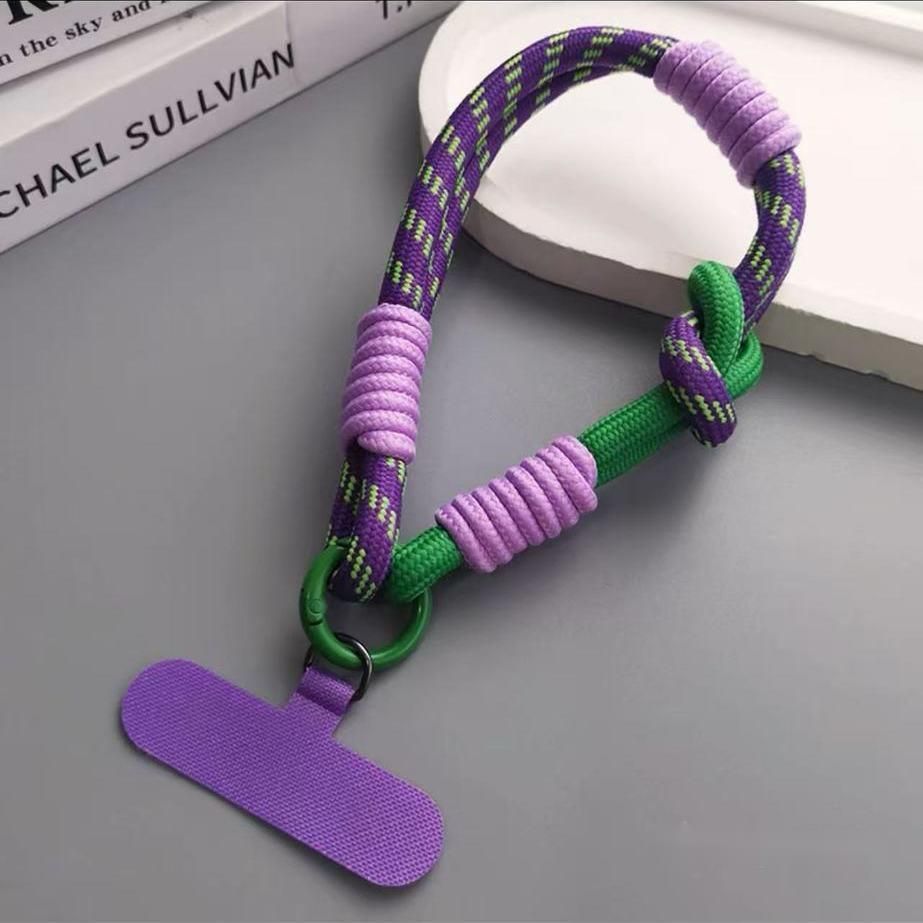 Nuovo cordino universale corto e resistente, doppio uso, custodia protettiva con anello per dito e portachiavi_voghion.com