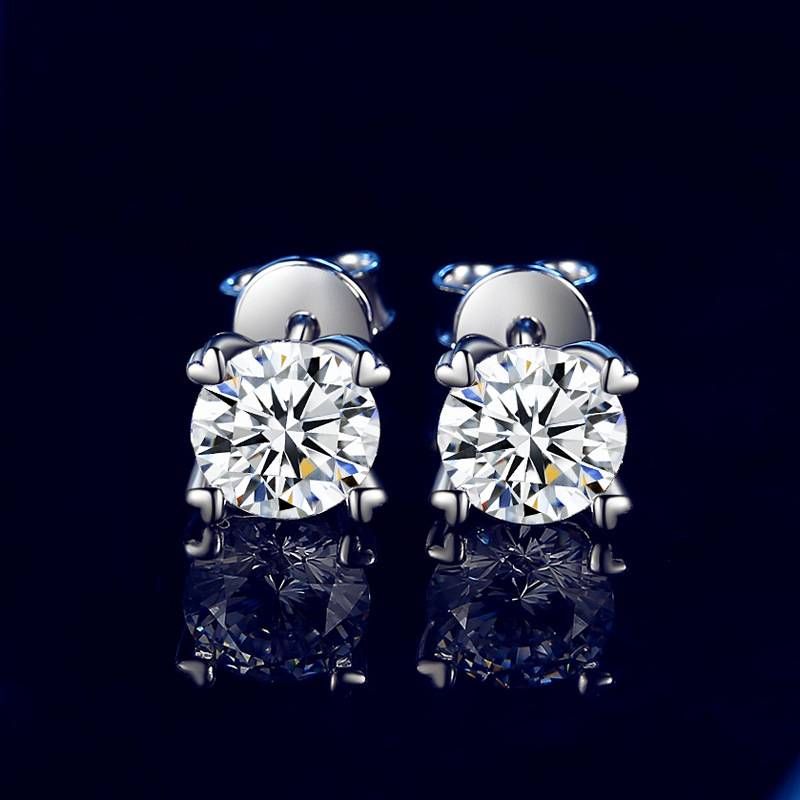Orecchini in argento sterling per donna, moda classica, orecchini con moissanite da 30 e 50 1 ct_voghion.com