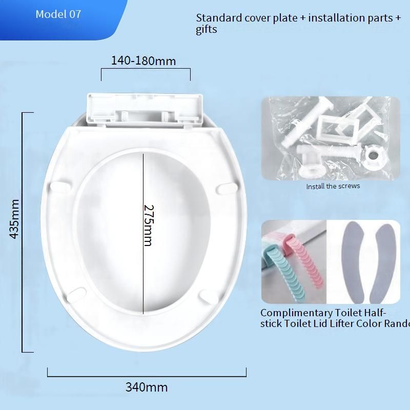 WC sjedala za kupaonicu u obliku slova V, usporavajuće zadebljano staromodno univerzalno WC sjedalo_voghion.com