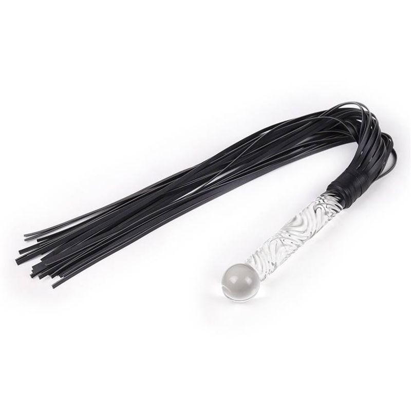 Sex Products Flirting Whip Glass Handle Bondage Multi Purpose Fun Whip Female Equipment Teaching Whip_voghion.com