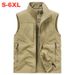 Men's Reversible Fleece Vest For Outdoor & Casual Wear, Stand Collar, Thick Warm Layering Vest, Lightweight & Breathable, Multiple Pockets_voghion.com