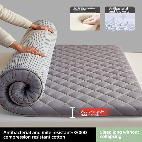 Mattress Topper – 1.5cm & 4.5cm Thickness Options | Anti-Slip Dorm Bed Pad | A-Class Skin-Friendly Fabric | Twin/Single/Queen Sizes_voghion.com