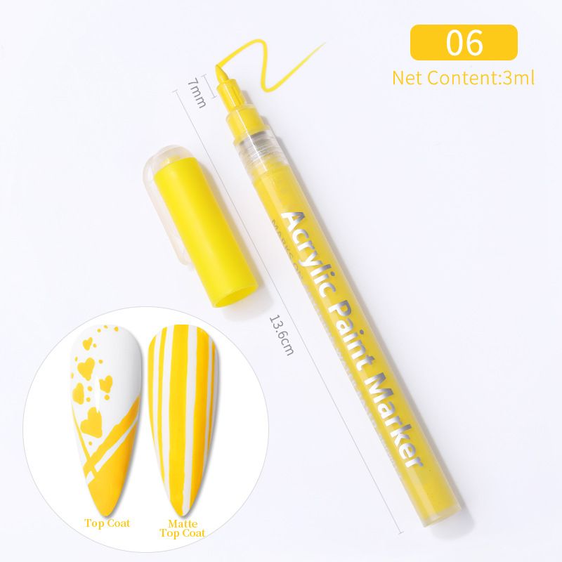 1 buc 3D linii abstracte Nail Art stilou acrilic pictură stilou impermeabil unghii desen graffiti stilou pictură Liner DIY Nail Art instrumente_voghion.com