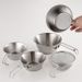 Set di 4 ciotole da campeggio in acciaio inossidabile 304 - Stoviglie da esterno pieghevoli per escursionismo/picnic (leggere e resistenti)_voghion.com