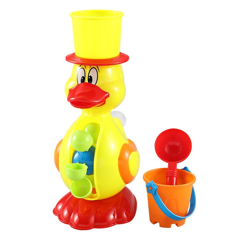 Giocattoli per bambini con doccia e bagno, carino anatra gialla, giocattoli per ruota idraulica, rubinetto per bambini, strumento per spruzzare acqua di balneazione, tipo di ruota, giocattolo da dilettarsi_voghion.com
