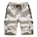 Herrkläder Multi-bag cargo-shorts Sommar herr bomull baggy plus-size fritidsbyxor medium byxor kvartsbyxor_voghion.com