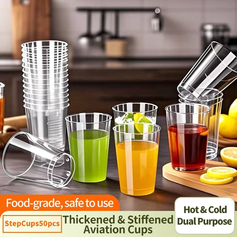 Disposable Cups & Cutlery Set – Leakproof, Durable & Food Safe For Hot/Cold Drinks, Takeout & Parties (50-Pack)​_voghion.com