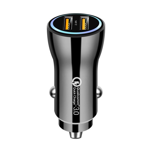 Autoladers Dual Port Flash Opladen USB Autolader Kop QC3.0 Mini Autolader Supersnel Opladen 20W_voghion.com