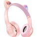 Cuffie stereo Bluetooth sovraurali luminose con orecchie di gatto 3c P47M_voghion.com