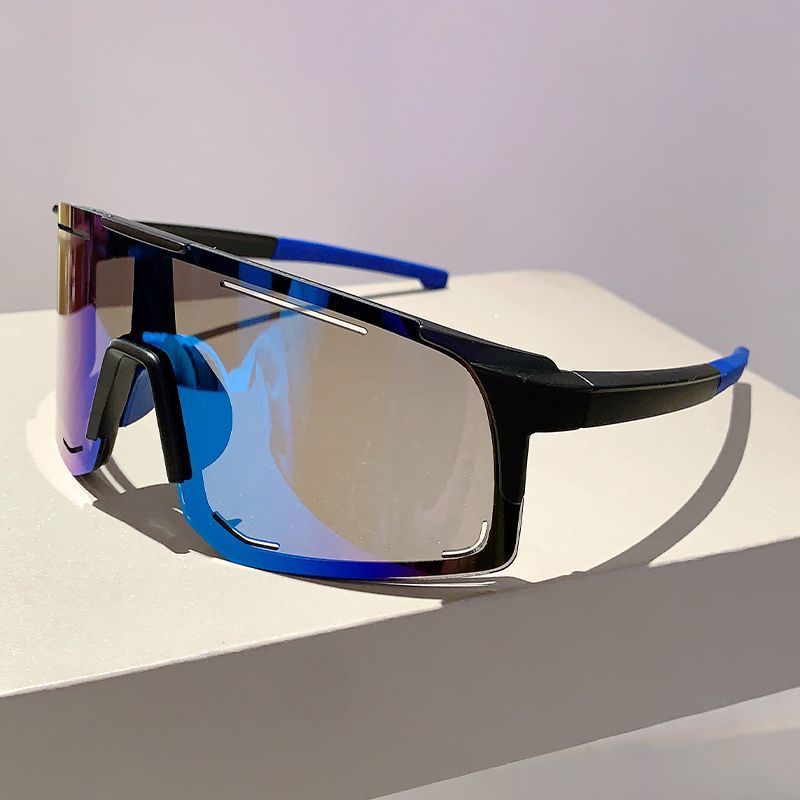 Fashion New Retro Large Frame Sports Sunglasses Cycling Windproof Sand Personalized Sunglasses_voghion.com