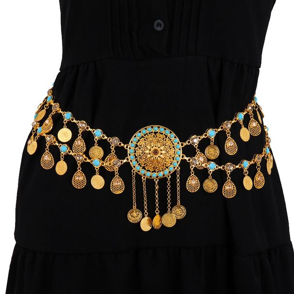 New Fashionable Bohemian Style Exaggerated Tassel Waist Chain Headpiece Necklace_voghion.com
