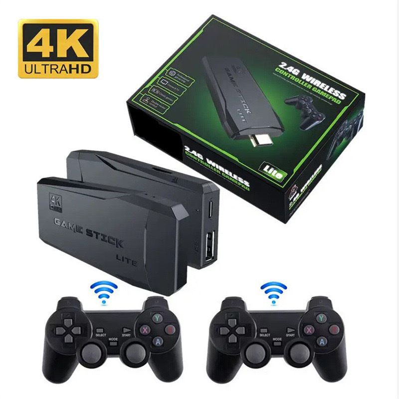 Console di gioco arcade wireless M8 con doppio joystick, 64 GB di spazio di archiviazione, 20.000 giochi classici integrati, uscita HDMI HD per TV, sistema di gioco retrò_voghion.com