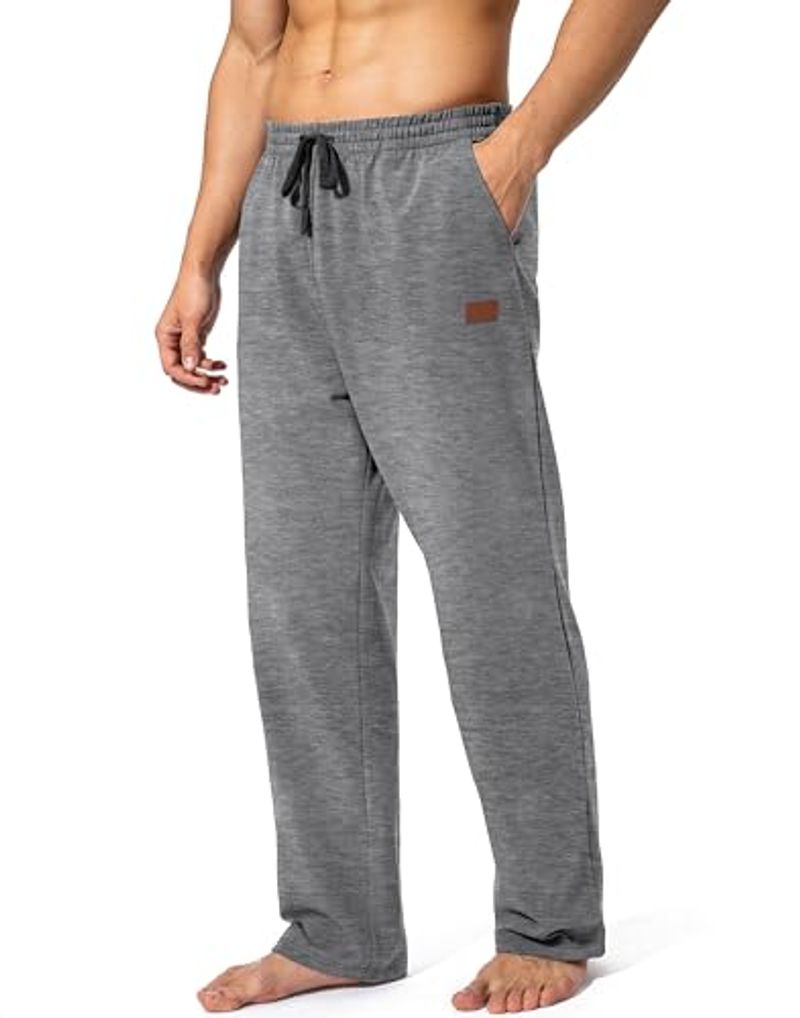 Calças de corrida, calças de moletom esportivas masculinas de algodão, calças largas respiráveis para treino, calças casuais com zíper_voghion.com