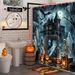 Grensoverschrijdend exclusief voor Halloween, waterdicht, geen boren nodig, polyester douchegordijn voor badkamer en toilet_voghion.com