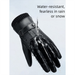 Woodpecker Leather Men Winter Cycling Touchscreen Driving Outdoor Motorcycle Warm Cotton Ski Gloves Three-line Style_voghion.com