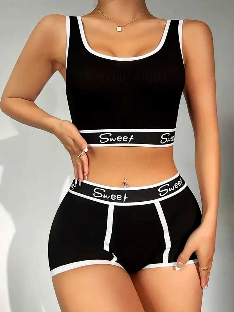 Womens Breathable Solid Sport Lingerie Set-Push Up Bra & Panty with Seamless Comfort-Enhancing Support,Fashionable Everyday Underwear for Active Women_voghion.com