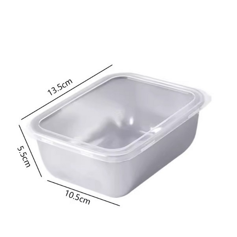 Stainless Steel Fresh Keeping Box Household Refrigerator Food Sealed Storage Box Food Grade Lunch Box With Lid Picnic Lunch Box_voghion.com