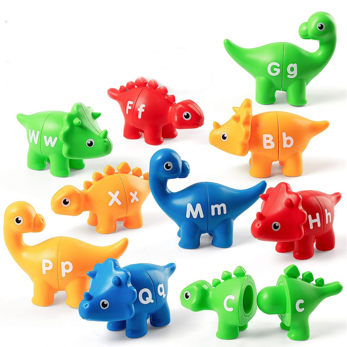 Nouveaux jouets d'apprentissage précoce pour enfants, alphabet de dinosaures, appariement, modèles numériques, illumination, aides pédagogiques cognitives_voghion.com