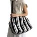 Torebka damska na ramię typu crossbody z płótna w paski z kolekcji Niche Design, do noszenia pod pachami_voghion.com