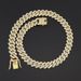 14mm Wide Full Rhombus Chain Necklace Cuban Bar Double Row Diamond Hip Hop Accessories New Style_voghion.com