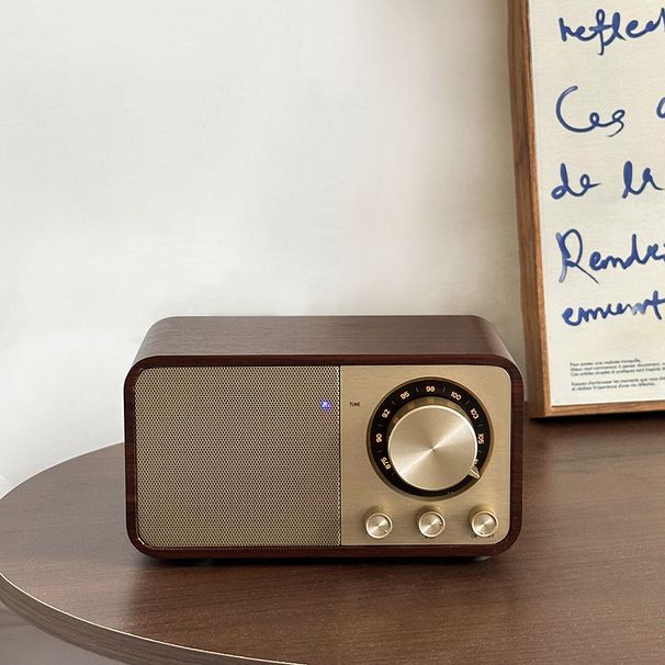 Butiksejerens hjerte kærlighed ~ Bluetooth Audio Retro Træ Flot Bærbar Med Antenne Subwoofer Lydboks_voghion.com