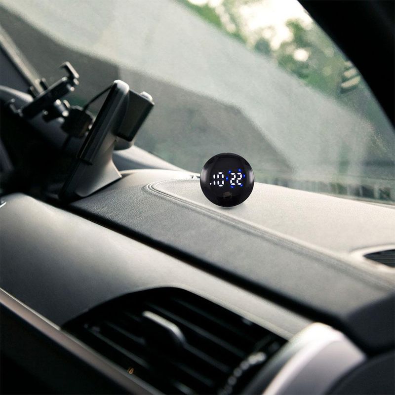 | Digital Touch Sensing Display Screen Car Dashboard Clock_voghion.com