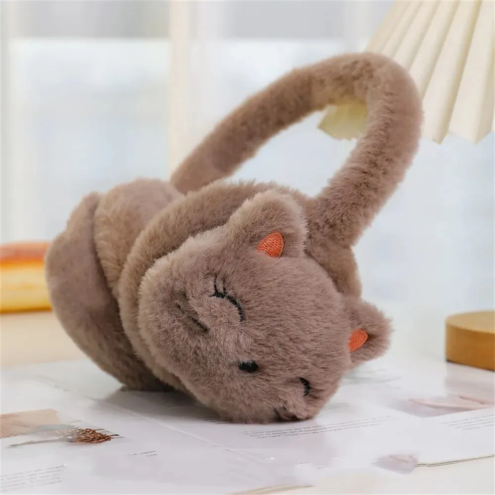 Cartoon Rabbit Winter Warm Earmuffs Children Girls Plush Thick Soft Cover Protection Warmth Ear Muffs for Women Kids_voghion.com