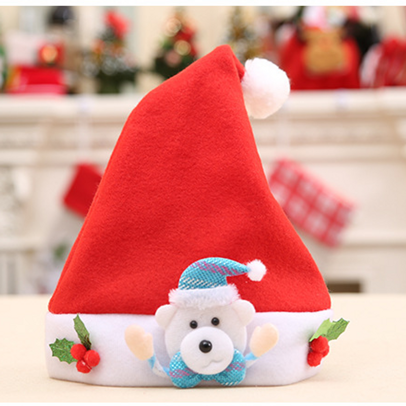 Decorațiuni de Crăciun, pălărie de Moș Crăciun, pălărie pentru copii, cadou de Crăciun, pălărie de Crăciun pentru copii, pălărie de desene animate_voghion.com