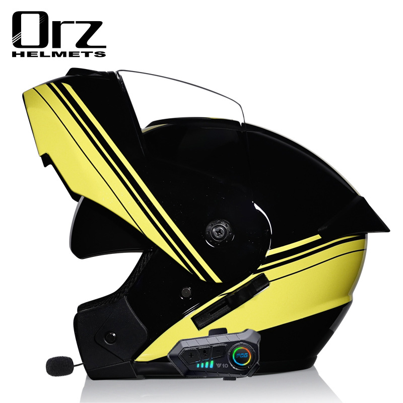 Accesorii și piese pentru motociclete Cască Bluetooth Cască rabatabilă pentru bărbați și femei Personalitate Cool lentilă dublă Vară Internet Palarie celebritate_voghion.com