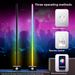 RGB LED Corner Floor Lamp With Music Sync - Modular Smart Night Light For Living Room Bedroom & Gaming Setup (Dimmable Voice Control)_voghion.com