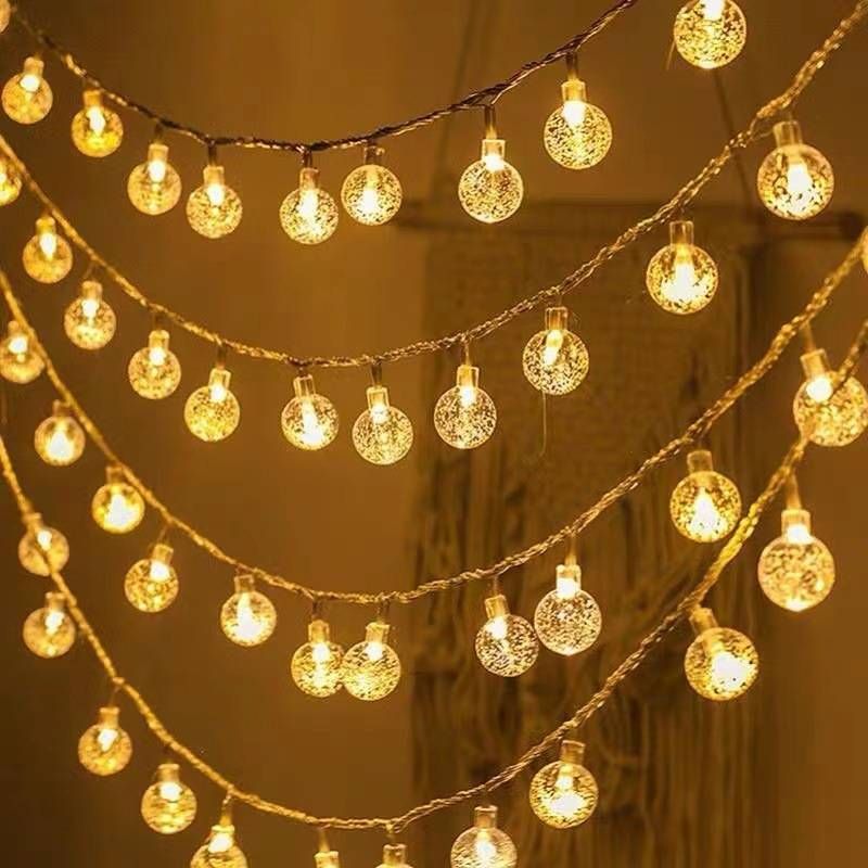 LED Bubble Ball String Lights – Waterproof & Remote Control Battery/USB/Powered Fairy Lights For Christmas, Wedding & Outdoor Decoration_voghion.com