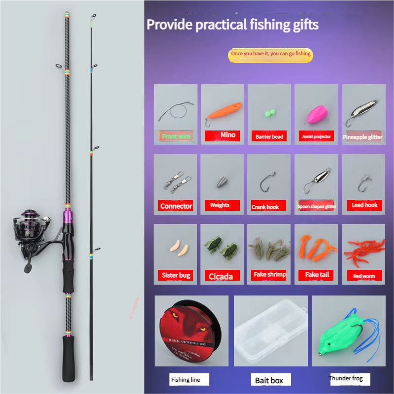 Lure Complete With Baitcasting Spinning Reel Carbon Long Casting Snakehead Fish Mouth Rod Beginner Set_voghion.com