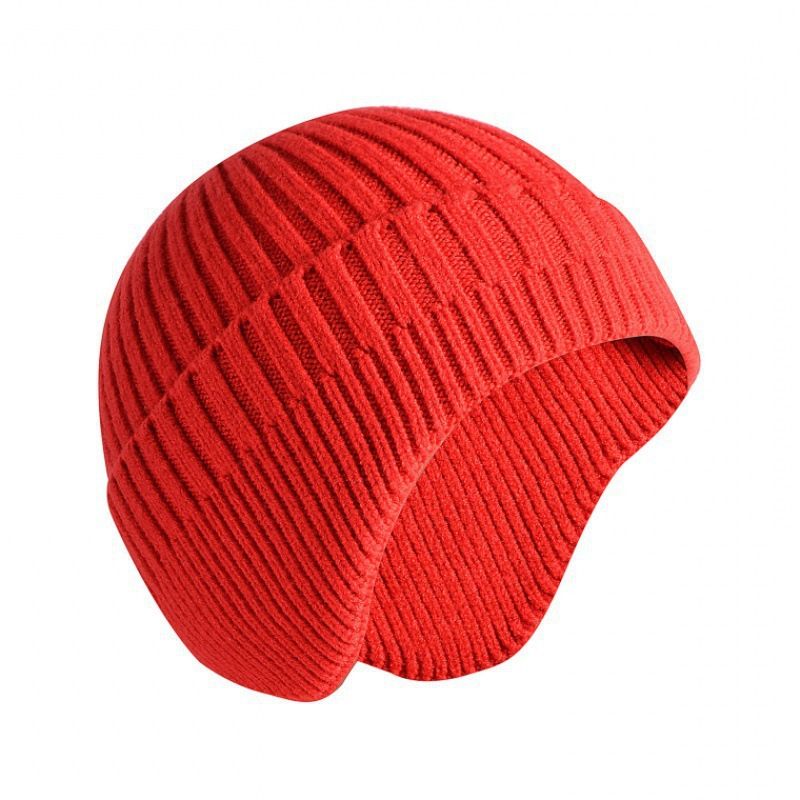 LazyZoom Warm Watch Men's Skull Cap Winter Knitted Earflap With Ears Brimless Cycling Hat_voghion.com