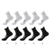 Socks Men's And Women's Same Autumn And Winter Tube Socks Black And White Bundle Sports Socks Solid Color Boat Socks High Tube Socks_voghion.com