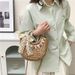 【Forest Style Woven】New Straw Woven Floral Trendy Basket Beach Scarf Bowknot Crossbody Women's Bag_voghion.com