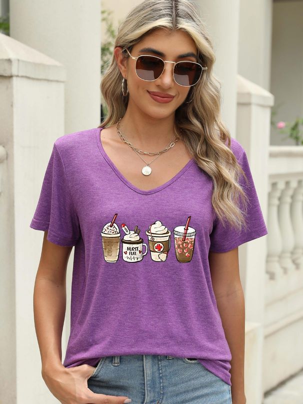 Damenbekleidung Tag Adlerkopf Print Kleidung Lässiger Rundhalspullover Damen T-Shirt_voghion.com