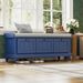 Classic Storage Bench With Cushioned Seat And Three Drawers For Entryway And Living Room_voghion.com