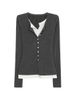 Super Beautiful For Women Autumn 2025 New Trendy Two-Piece Top Gray Knitted Sweater_voghion.com