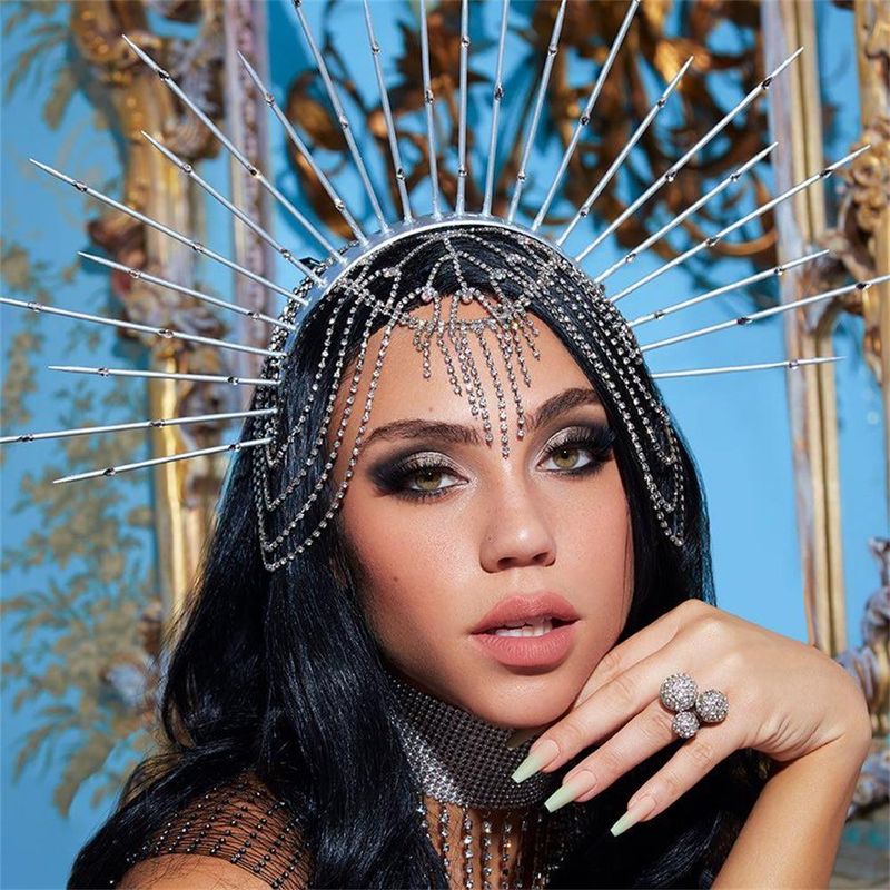 Heißer Verkauf Trendy Haar Zubehör Vintage Quaste Strass Haar Kette Headwear frauen Geschenk kopfschmuck_voghion.com