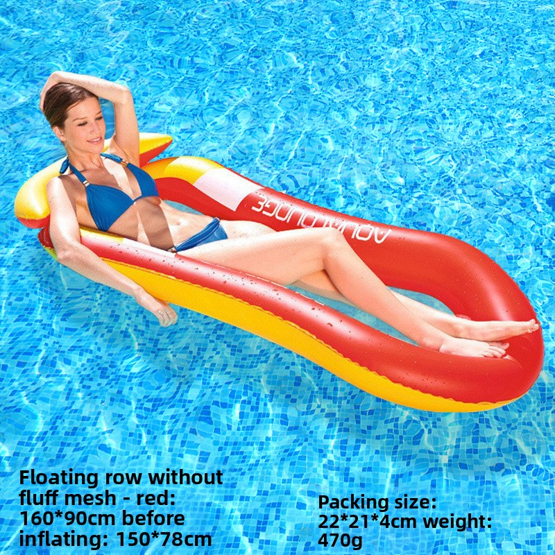 Tumbona inflable con cola de sirena brillante: cama flotante de malla transpirable con almohada (PVC ecológico, 180 cm, secado rápido y portátil para piscina y playa)_voghion.com